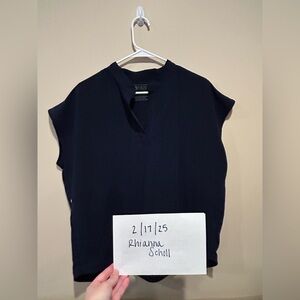 Figs Rafaela Navy Scrub Top